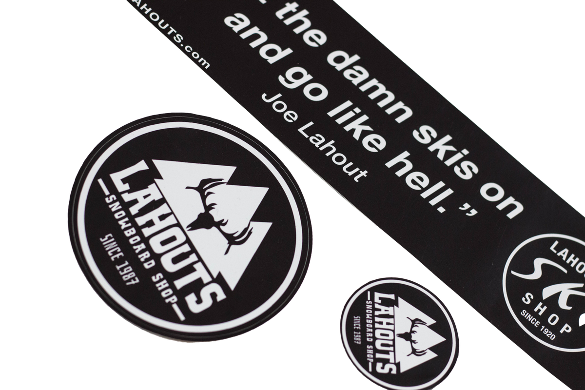 Joe Lahout + Board Shop Sticker Pack – Lahout's - America's Oldest Ski Shop