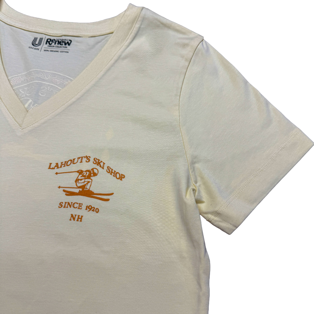 The Nina Vneck Tee - Butter