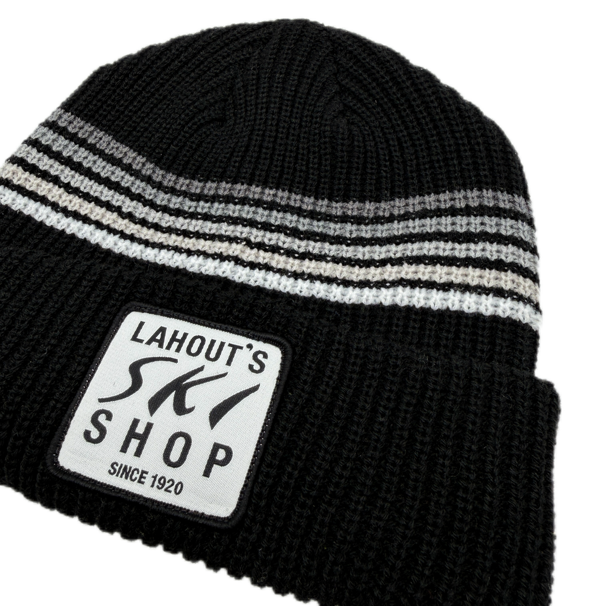 Ski Shop Stripe Beanie - Black – Lahout's - America's Oldest Ski Shop