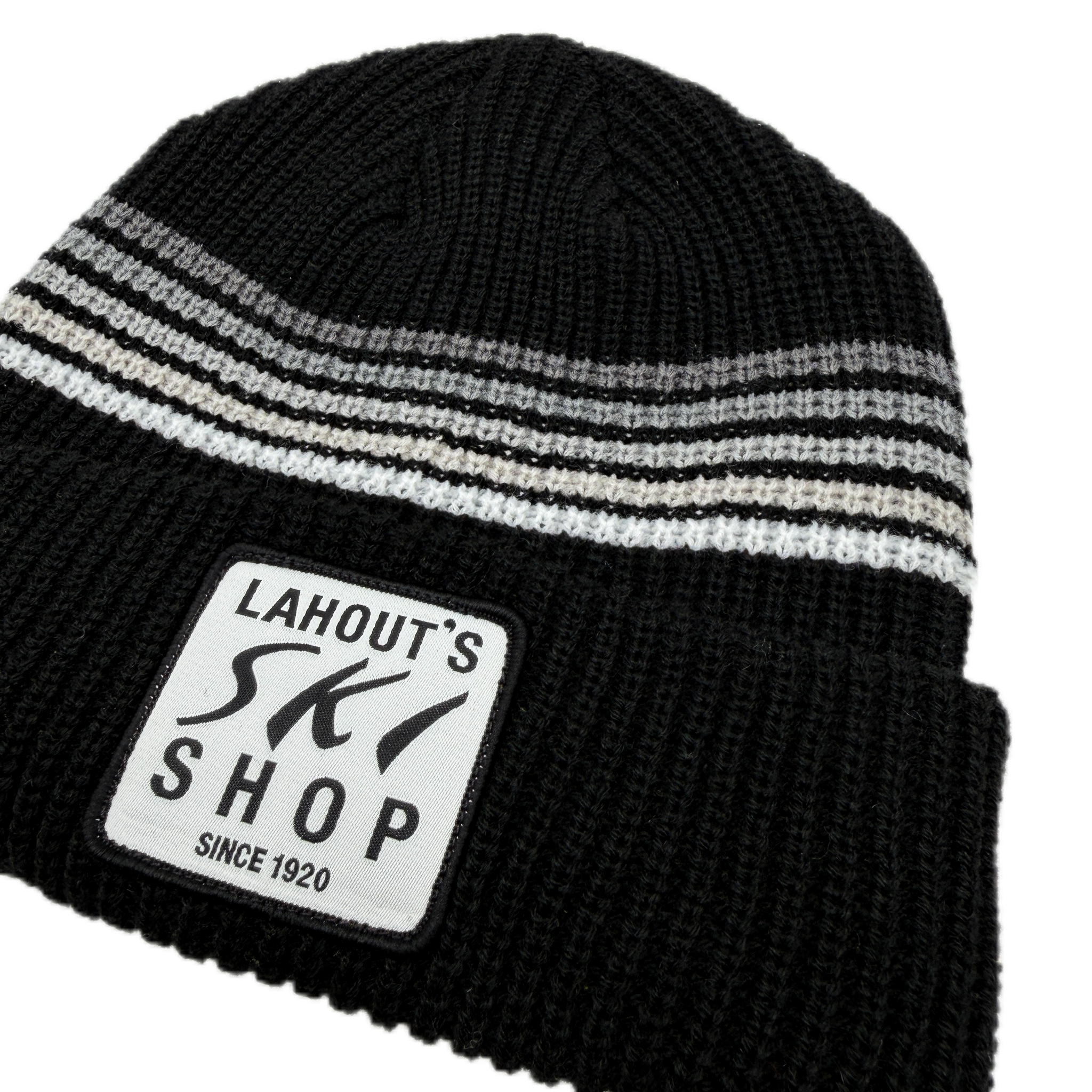 Ski Shop Stripe Beanie - Black